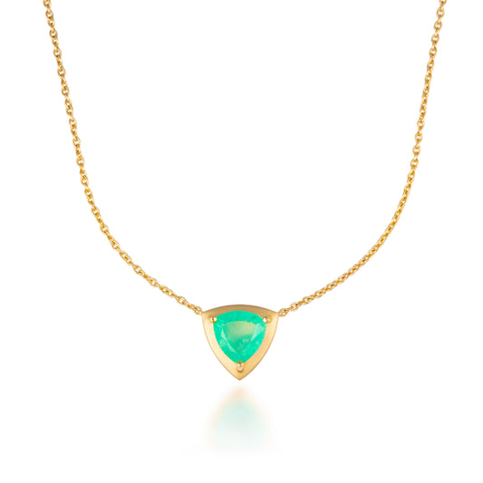 Ishtar Trillion Emerald Necklace