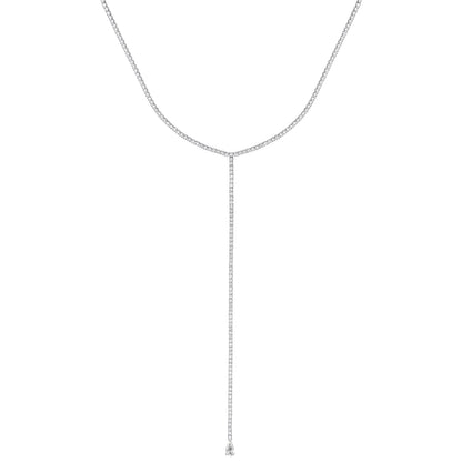 Diamond Tennis Lariat Necklace