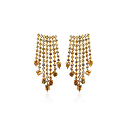 Fancy Color Fringe Diamond Earrings