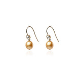 Diamond & South Sea Pearl Drop Earrings