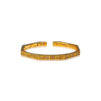 Fancy Color Diamond Pave Octagon Bangle