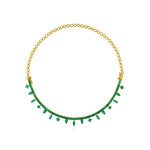 Multi Fancy Shade Emerald Drop 2-1 Bracelet and Necklace 