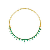 Multi Fancy Shade Emerald Drop 2-1 Bracelet and Necklace 