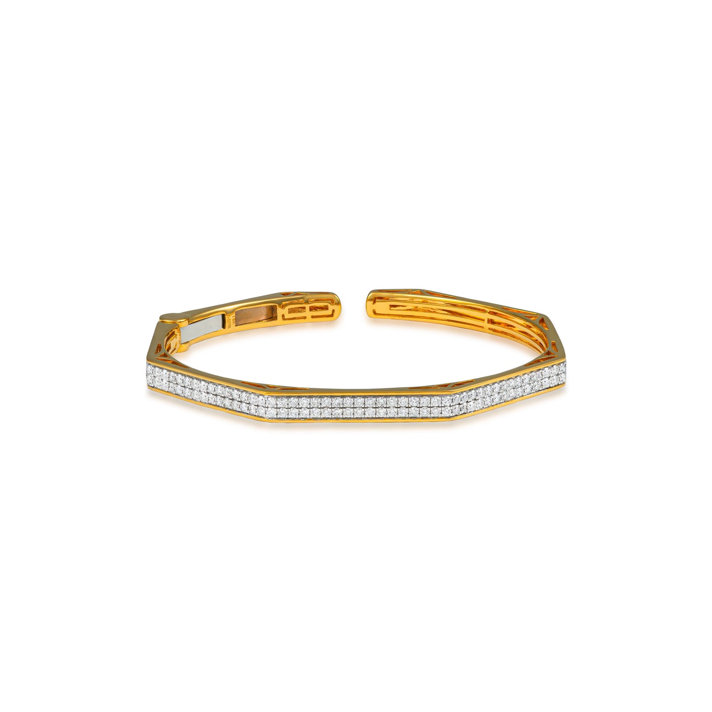 Diamond Pave Octagon Bangle