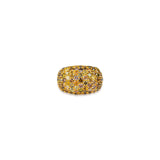 Fancy Color Diamond 6 Row Pinky Ring