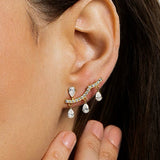 Dancing Drop Diamond Ear Climbers