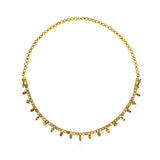 Fancy Color Multi Shape Diamond Drop 2 in 1 Bracelet & Necklace