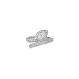 Diamond Pear Serpent Ring