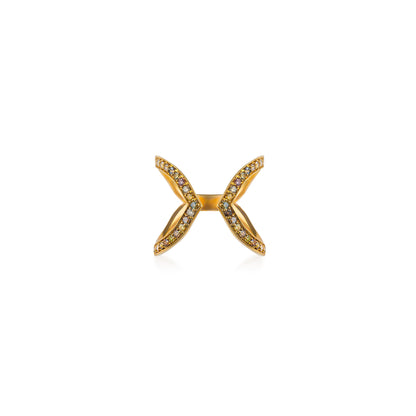 Fancy Color Diamond Gap Harness Ring