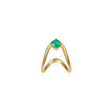 Emerald Cushion Vanki Ring
