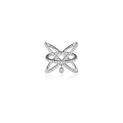 Orbit Diamond Drop Ring