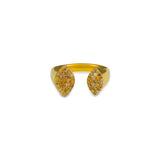 Fancy Color Diamond Marquise Pave Gap Ring