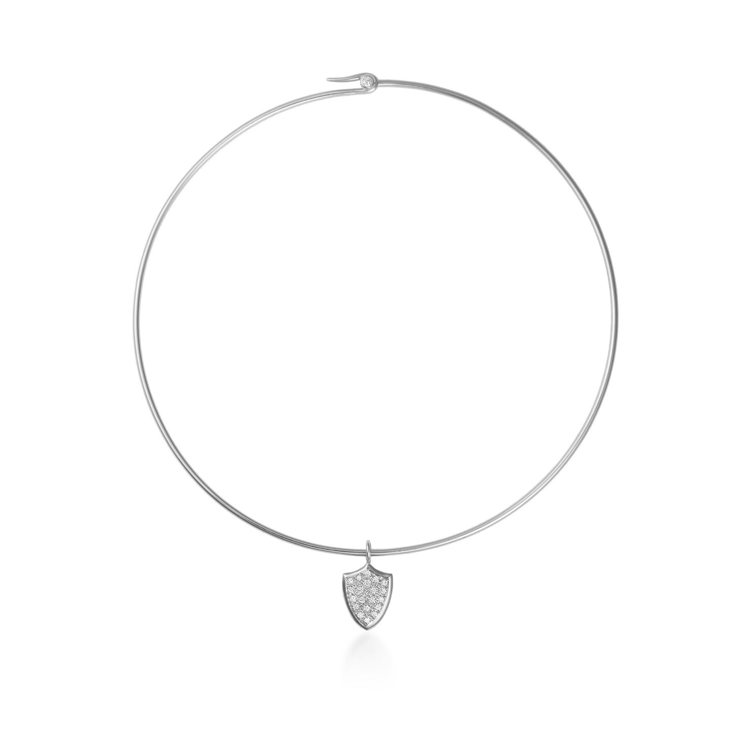 Cleo Choker with Diamond Shield Drop