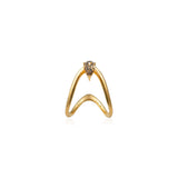 Fancy Color Step Cut Pear Diamond Vanki Ring