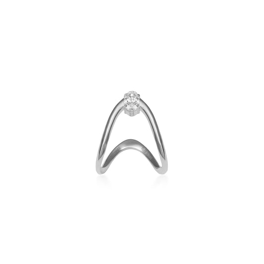 Petite Oval Shape Diamond Vanki Ring