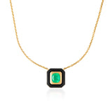 Ishtar Emerald & Onyx Necklace