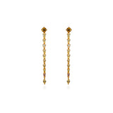 Dancing Linear Fancy Color Pear Diamond Drop Earrings