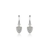 Cartouche Huggies With Diamond Shield Drops