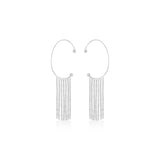 Fringe Earrings with Behind The Ear Hoops ( set )