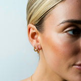 Petite Marquise Cut Diamond Huggies