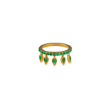 Emerald Reverse Drop Ring