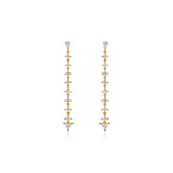 Dancing Linear Kite & Trillion Diamond Drop Earrings