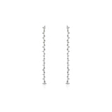 Dancing Linear Shield Diamond Drop Earrings