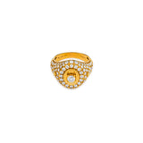 Diamond Center Stone Signet Ring