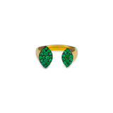Emerald Pave Gap Ring
