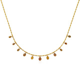 Cartouche Eleven Fancy Yellow Diamond Pear Drops Necklace