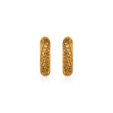 Fancy Color Diamonds Slanting Pave Oval Hoops