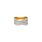 Pave Tri Orbit Ring