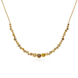 Fancy Color Diamond Bezel Necklace