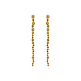 Fancy Color Diamond Linear Bezel Reversed Set Earrings Large