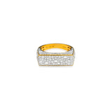 Reverse Channel Bar Pave Diamond Ring