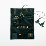 Travel Velvet Jewelry Roll Organizer