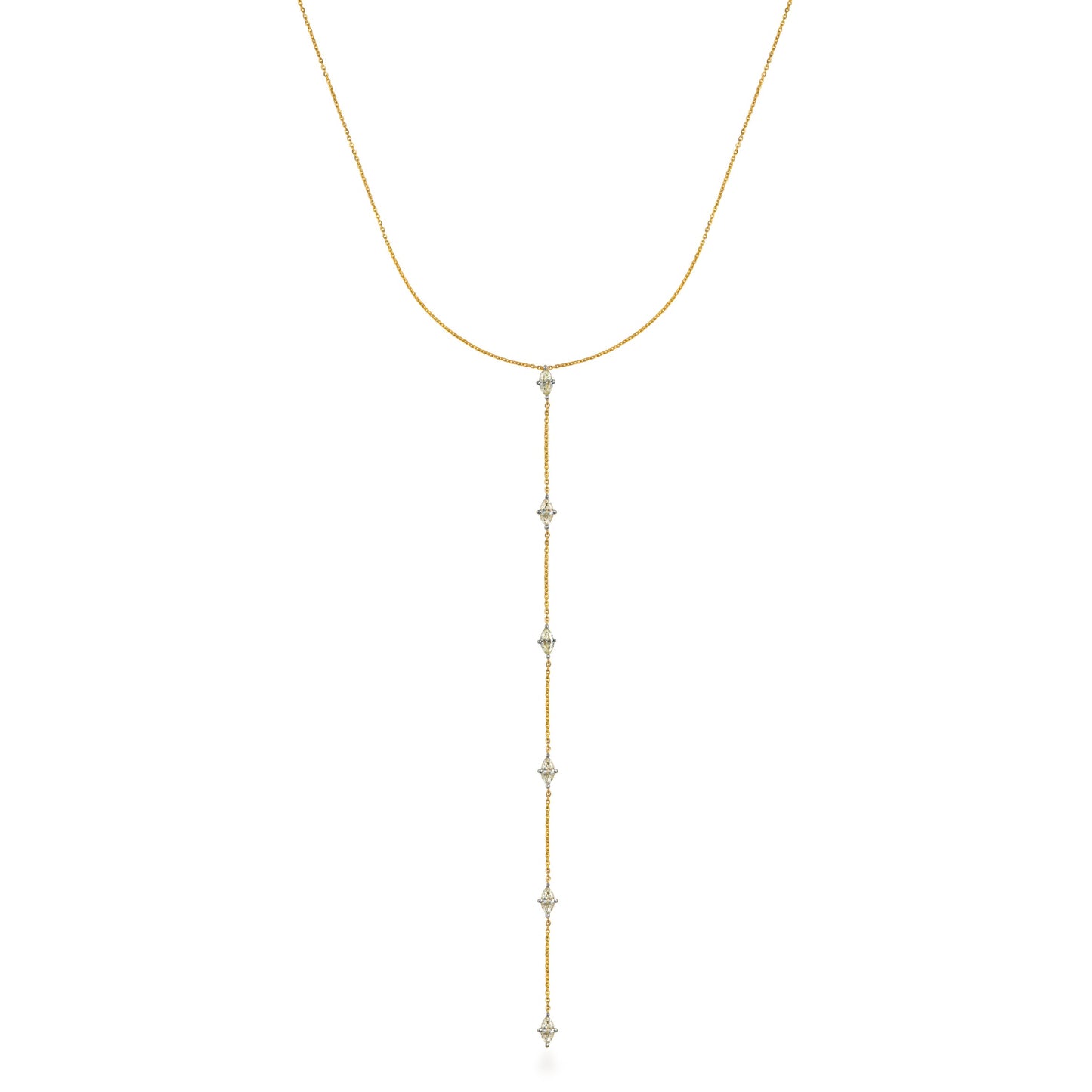 Diamond Marquise Lariat Necklace