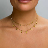 Fancy Color Drill Diamond Dancing Necklace