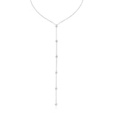 Diamond Marquise Lariat Necklace White Gold