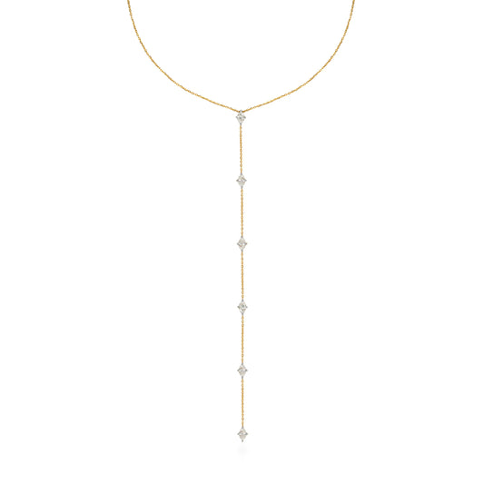 Diamond Marquise Lariat Necklace