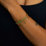 Petite Emerald Pave Flexi Bangle