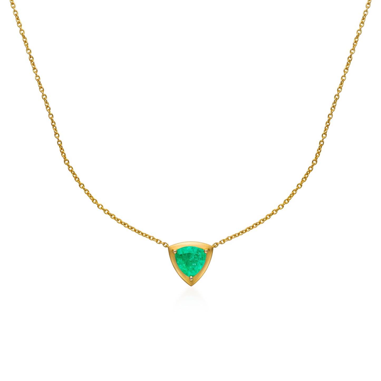 Ishtar Trillion Emerald Necklace