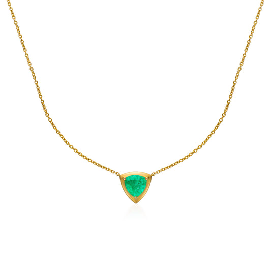 Ishtar Trillion Emerald Necklace