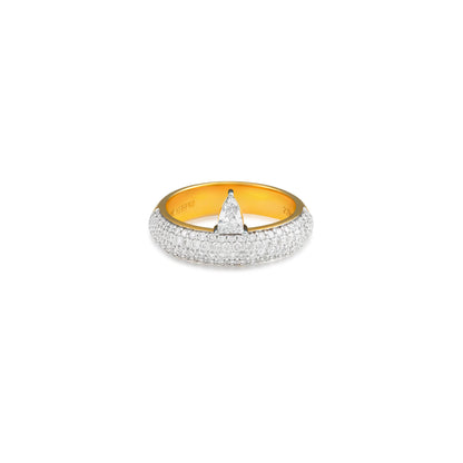 Trillion Diamond Floating Cleopatra Ring