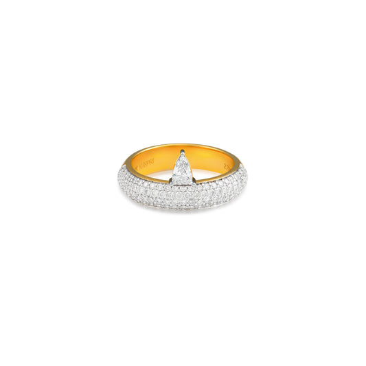 Trillion Diamond Floating Cleopatra Ring
