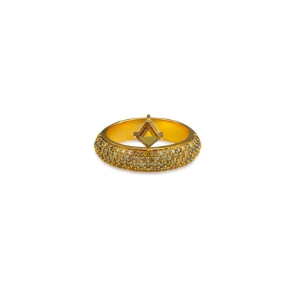 Fancy Color Kite Diamond Floating Cleopatra Ring