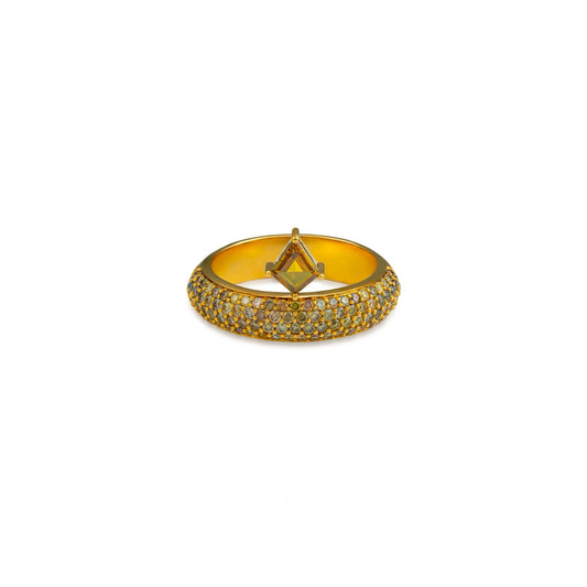 Fancy Color Kite Diamond Floating Cleopatra Ring