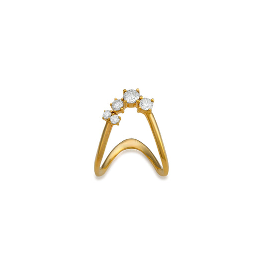 Petite Multi Stone  Diamond Vanki Ring
