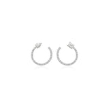 Pear And Emerald Cut Pave Eclipse Earrings