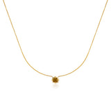 Princess Diamond Bezeled Shield Necklace